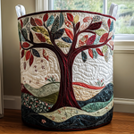 Quilted laundry basket — Tree Glow