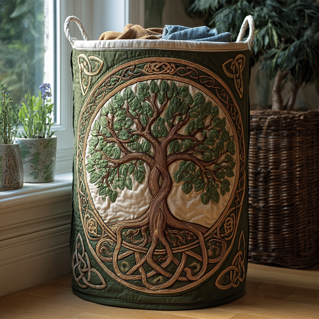 Quilted laundry basket — Nature Roots