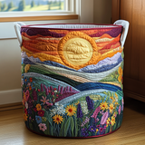 Quilted laundry basket — Sunset Fields
