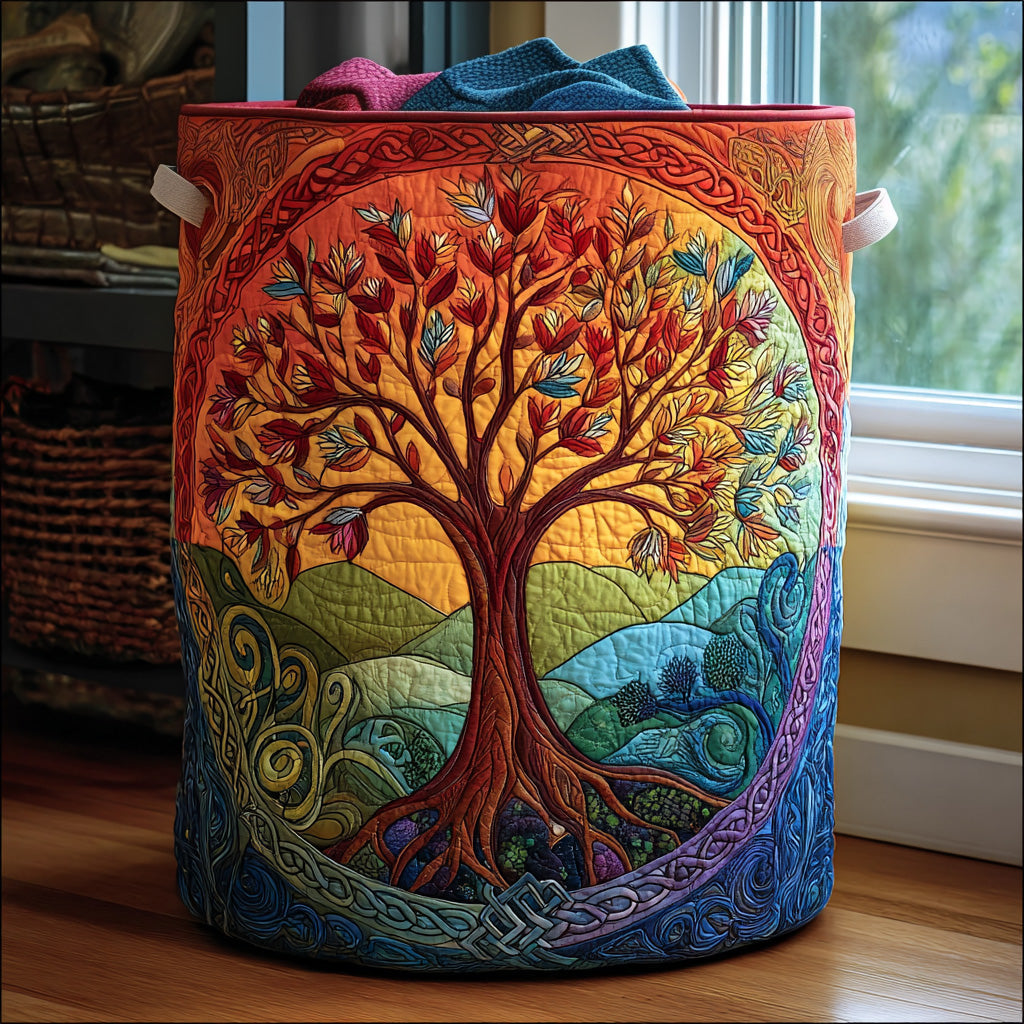 Quilted laundry basket — Sacred Grove