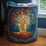 Quilted laundry basket — Celestial Oak