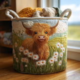 Quilted laundry basket — Highland Sunset