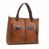 Alexandra - Iconic Retro Polyurethane Faux Leather Crossbody Handbag — view 1