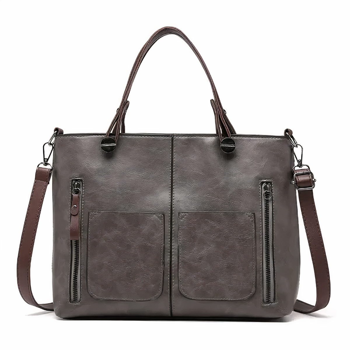 Alexandra - Iconic Retro Polyurethane Faux Leather Crossbody Handbag — view 3