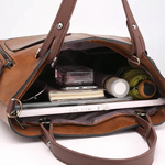 Alexandra - Iconic Retro Polyurethane Faux Leather Crossbody Handbag — view 5