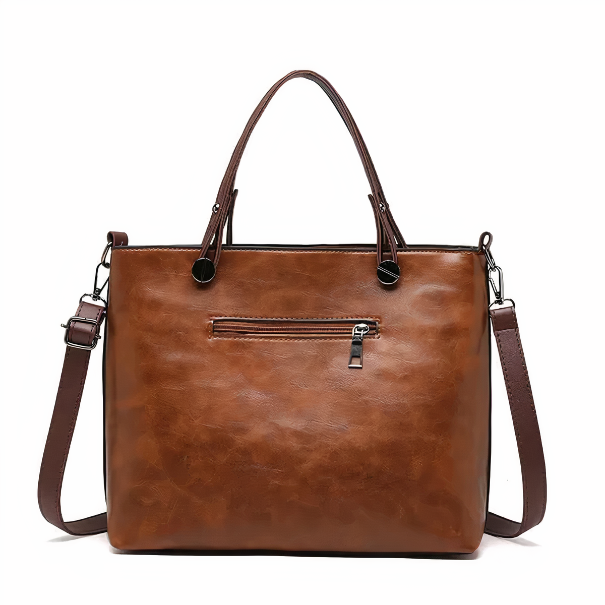 Alexandra - Iconic Retro Polyurethane Faux Leather Crossbody Handbag — view 6