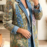 Allison - Retro Floral Denim Jacket — view 2