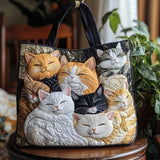 Melody - quilted bag, sleeping kittens — view 1