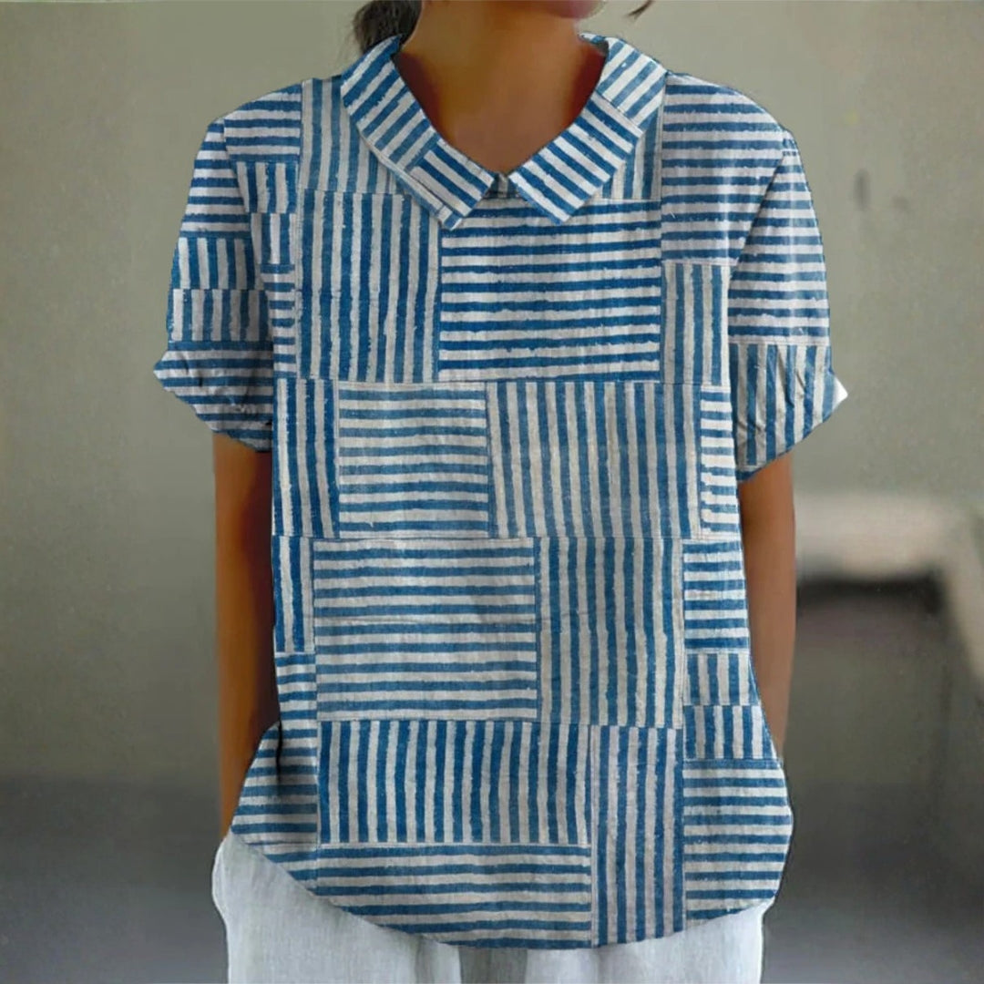 Alyssa - Striped Print Blouse — view 1