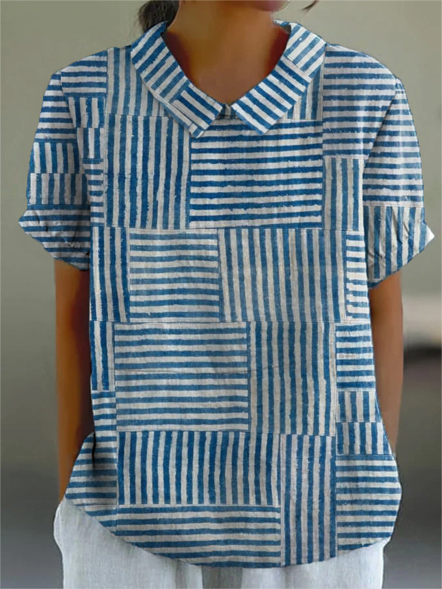 Alyssa - Striped Print Blouse — view 2