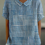 Alyssa - Striped Print Blouse — view 2