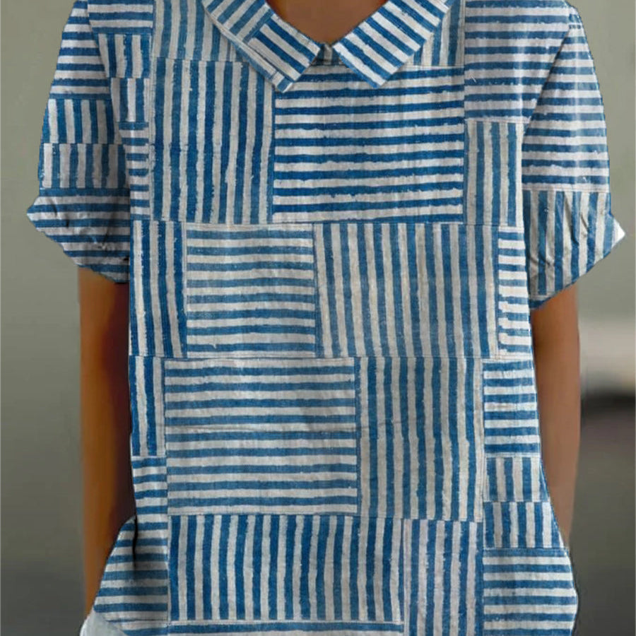 Alyssa - Striped Print Blouse — view 2