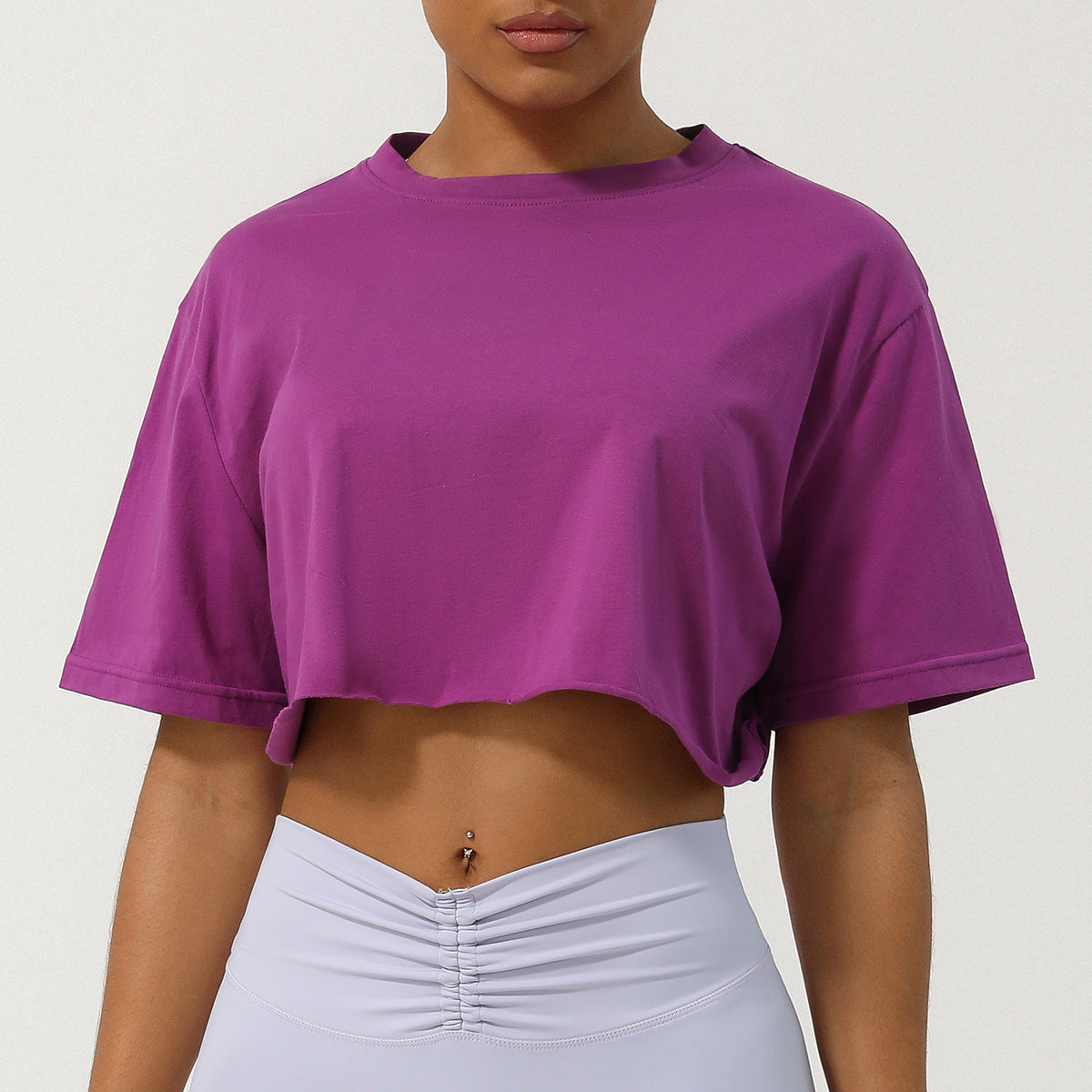 Alyssa - Relaxed fit cropped t-shirt — view 1