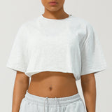 Alyssa - Relaxed fit cropped t-shirt — view 2