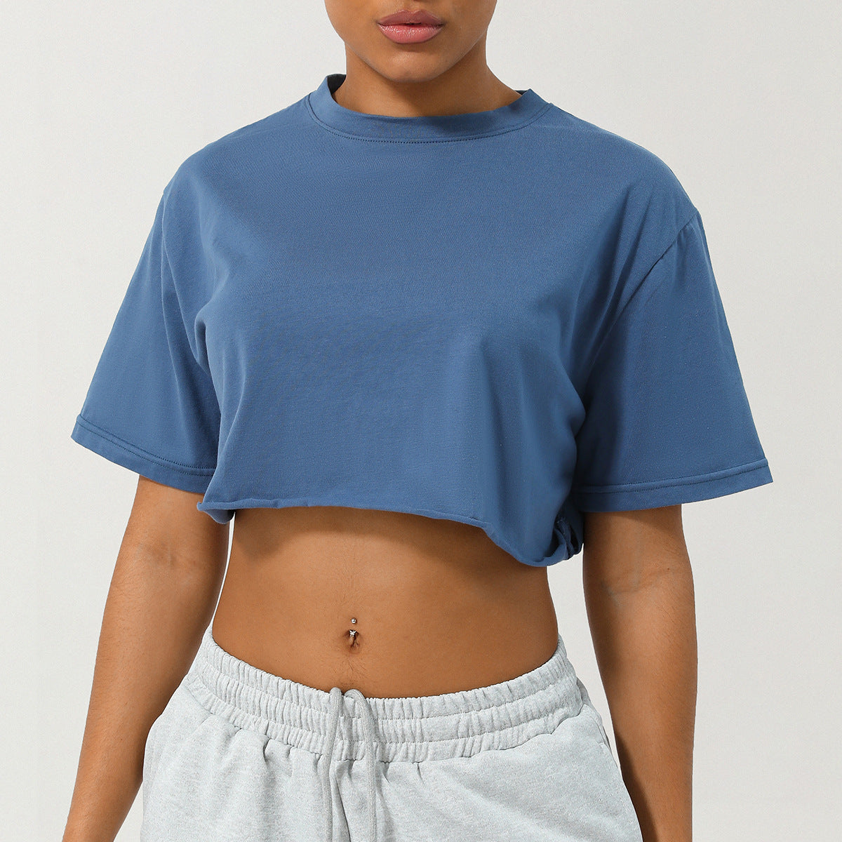 Alyssa - Relaxed fit cropped t-shirt — view 3