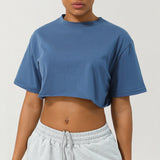 Alyssa - Relaxed fit cropped t-shirt — view 3