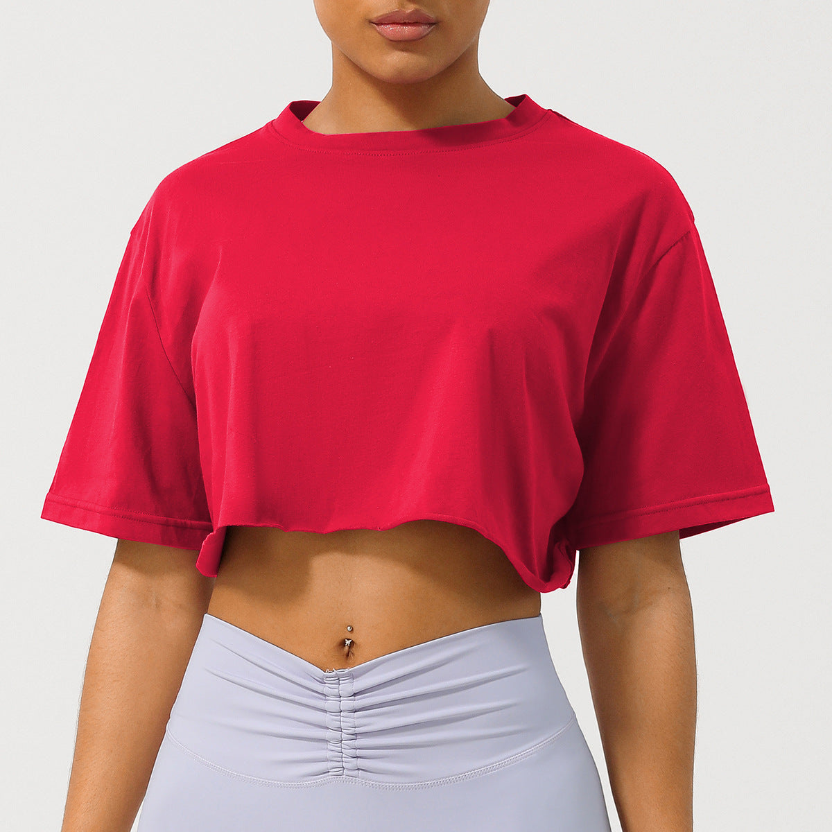 Alyssa - Relaxed fit cropped t-shirt — view 4