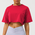 Alyssa - Relaxed fit cropped t-shirt — view 4