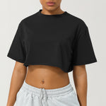 Alyssa - Relaxed fit cropped t-shirt — view 5