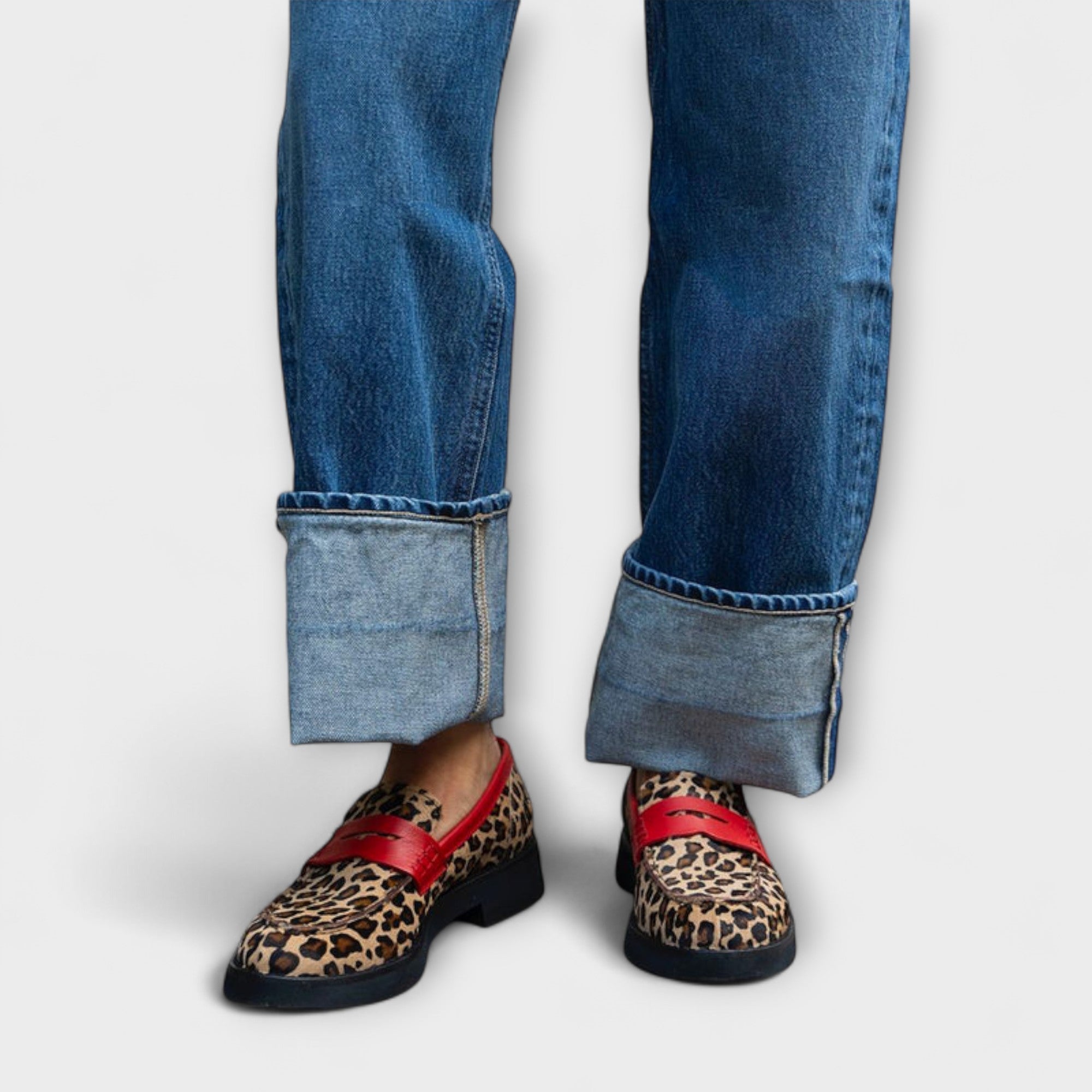 Alyssa - leopard print round toe shoes — view 1