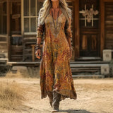 Alyssa - casual long sleeve dress with retro inspiration — view 1