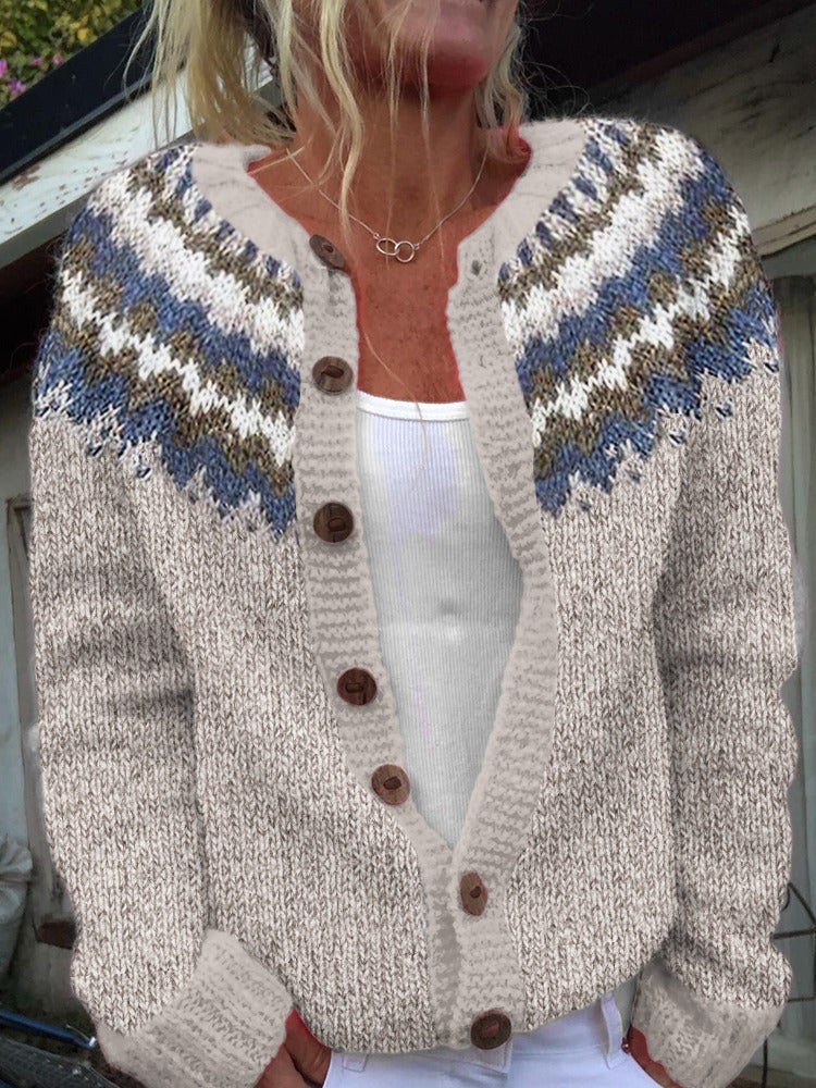 Alyssa - Retro Icelandic Cardigan — view 2