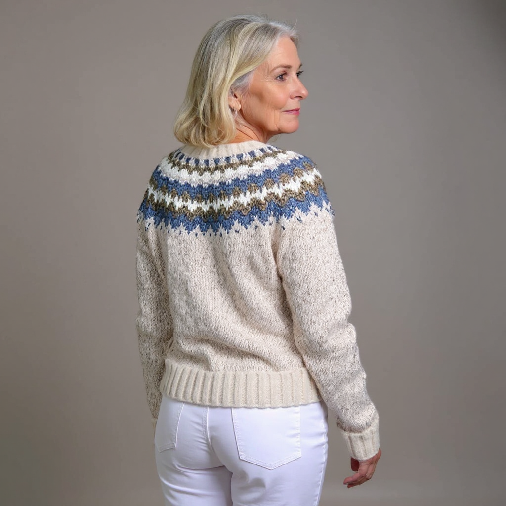 Alyssa - Retro Icelandic Cardigan — view 3