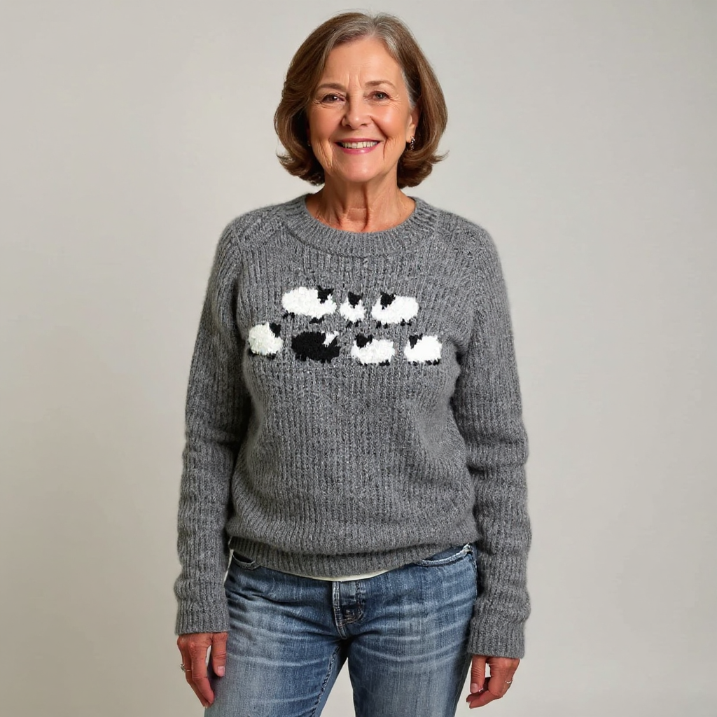 Amanda - Retro Knitted Sweater — view 2