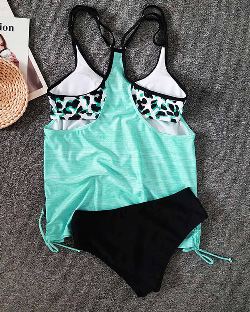 Amara - leopard print tankini — view 2