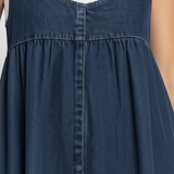 Amara - retro denim maxi dress — view 4