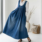 Amara - retro denim maxi dress — view 6
