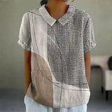 Amber - blouse with abstract dots and lines — view 1
