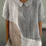 Amber - blouse with abstract dots and lines — view 2