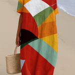 Amber - colourful patchwork dress — view 2