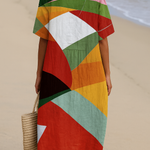 Amber - colourful patchwork dress — view 3