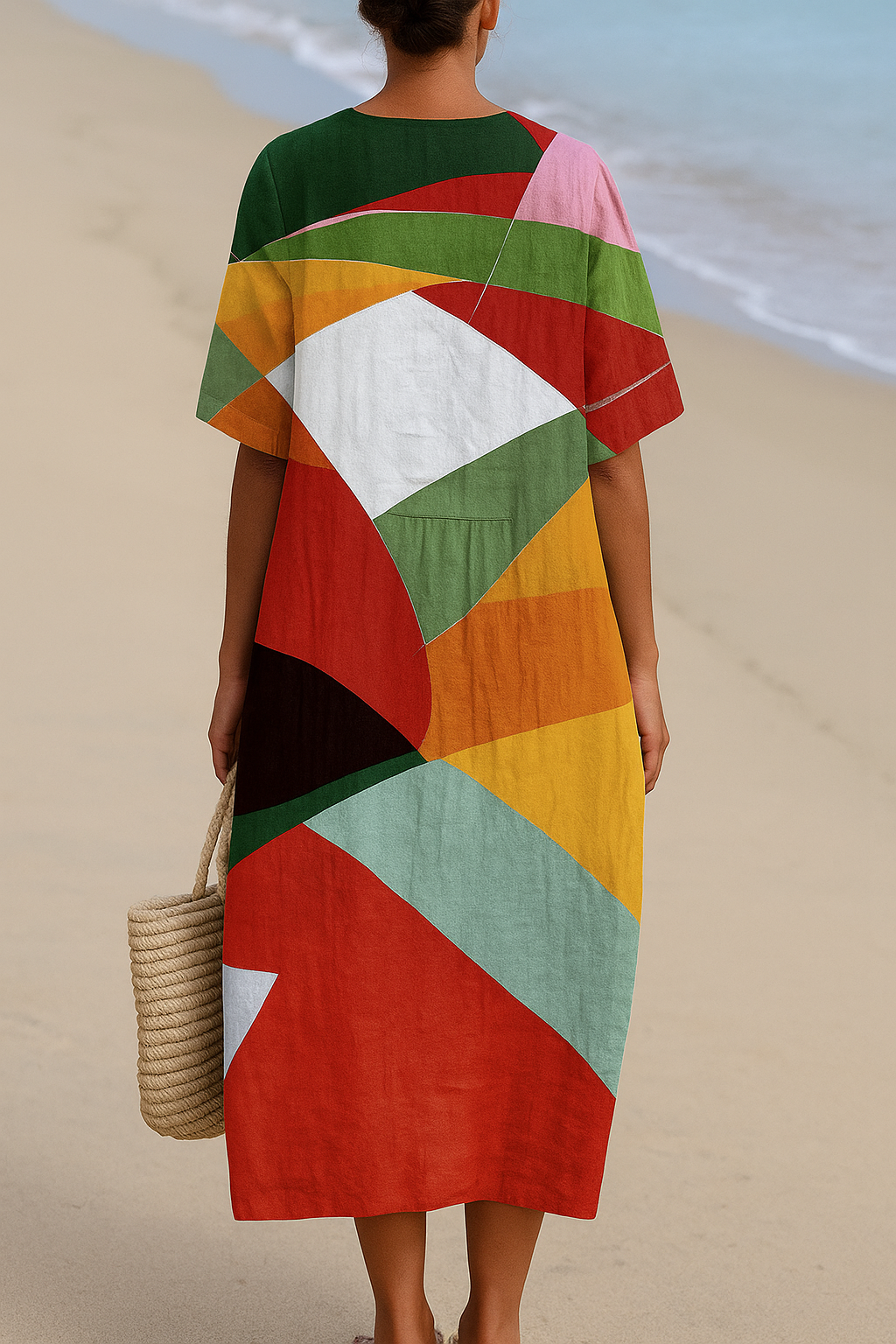 Amber - colourful patchwork dress — view 3