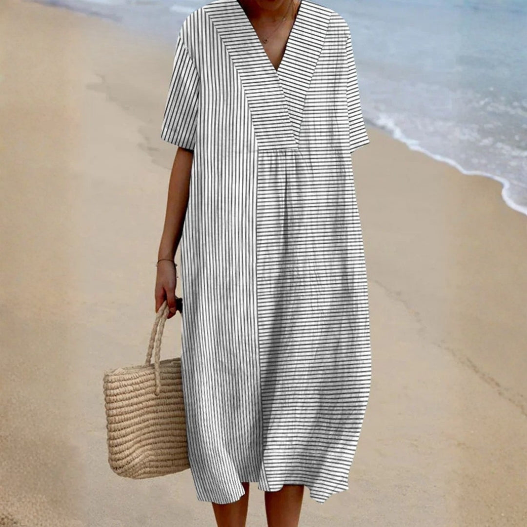 Amelia - loose striped dress — view 1