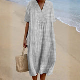 Amelia - loose striped dress — view 1