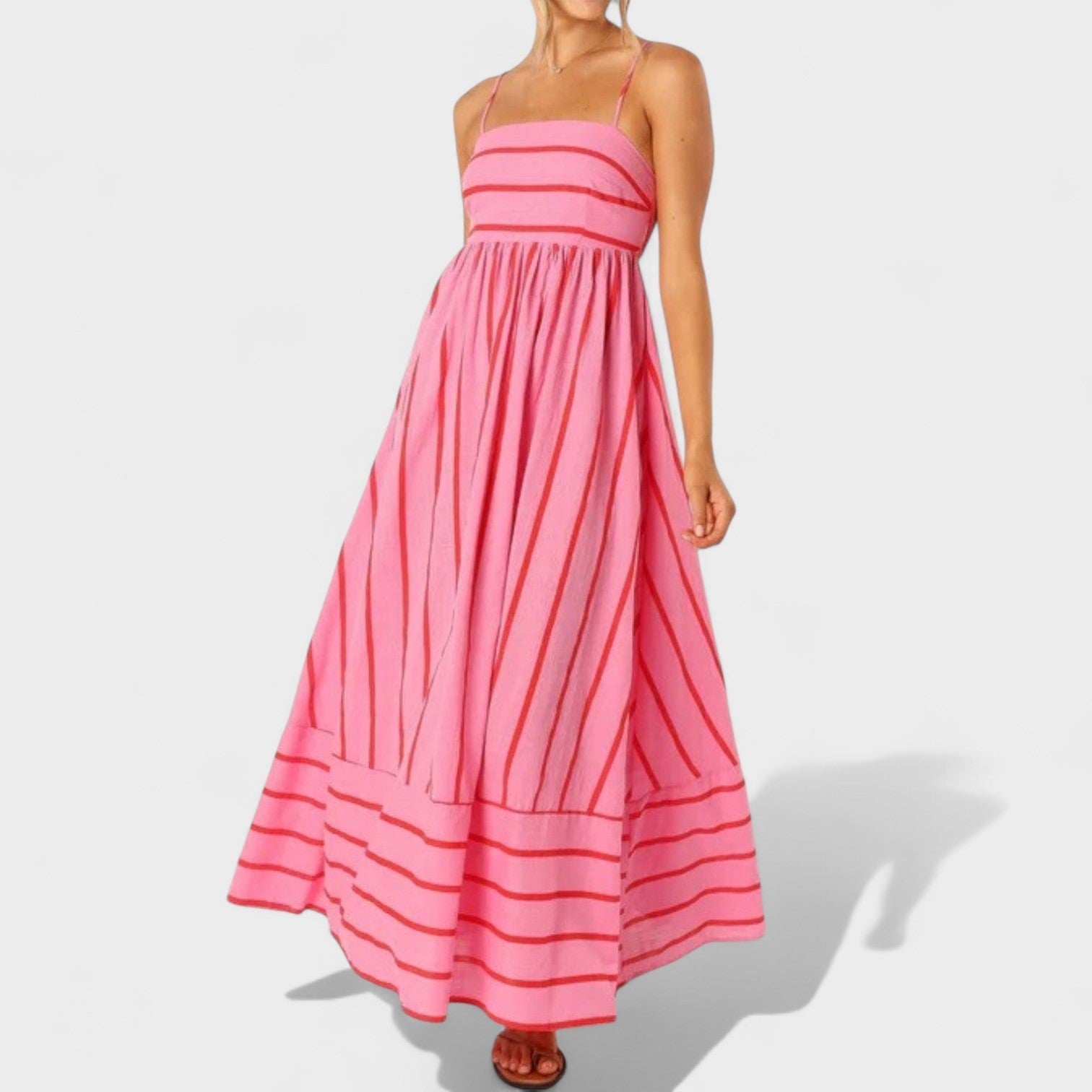 Andrea - long striped dress — view 1