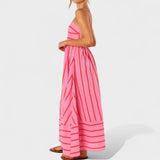 Andrea - long striped dress — view 2