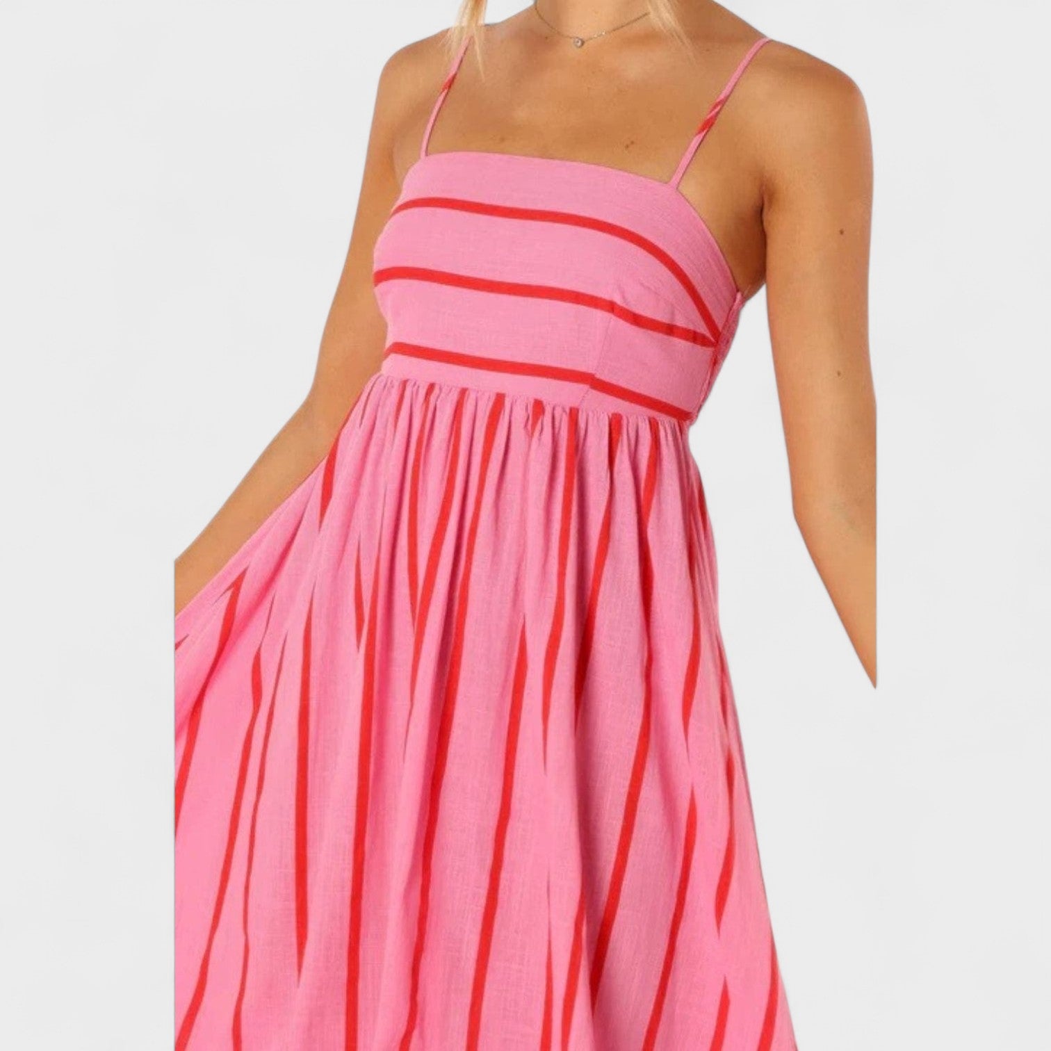 Andrea - long striped dress — view 5