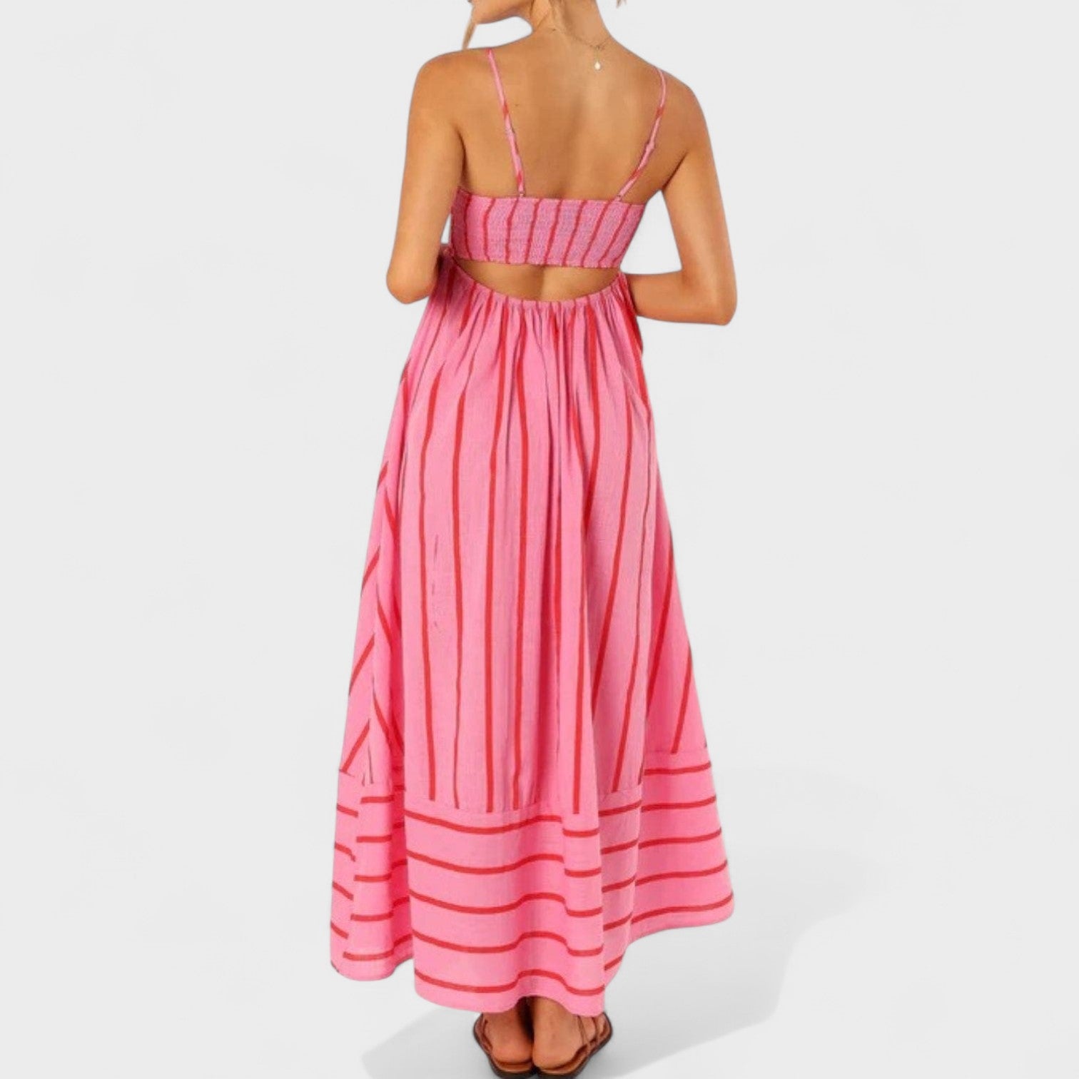 Andrea - long striped dress — view 7