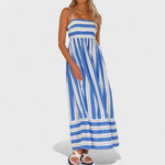Andrea - long striped dress — view 9