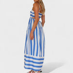 Andrea - long striped dress — view 10