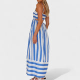 Andrea - long striped dress — view 10