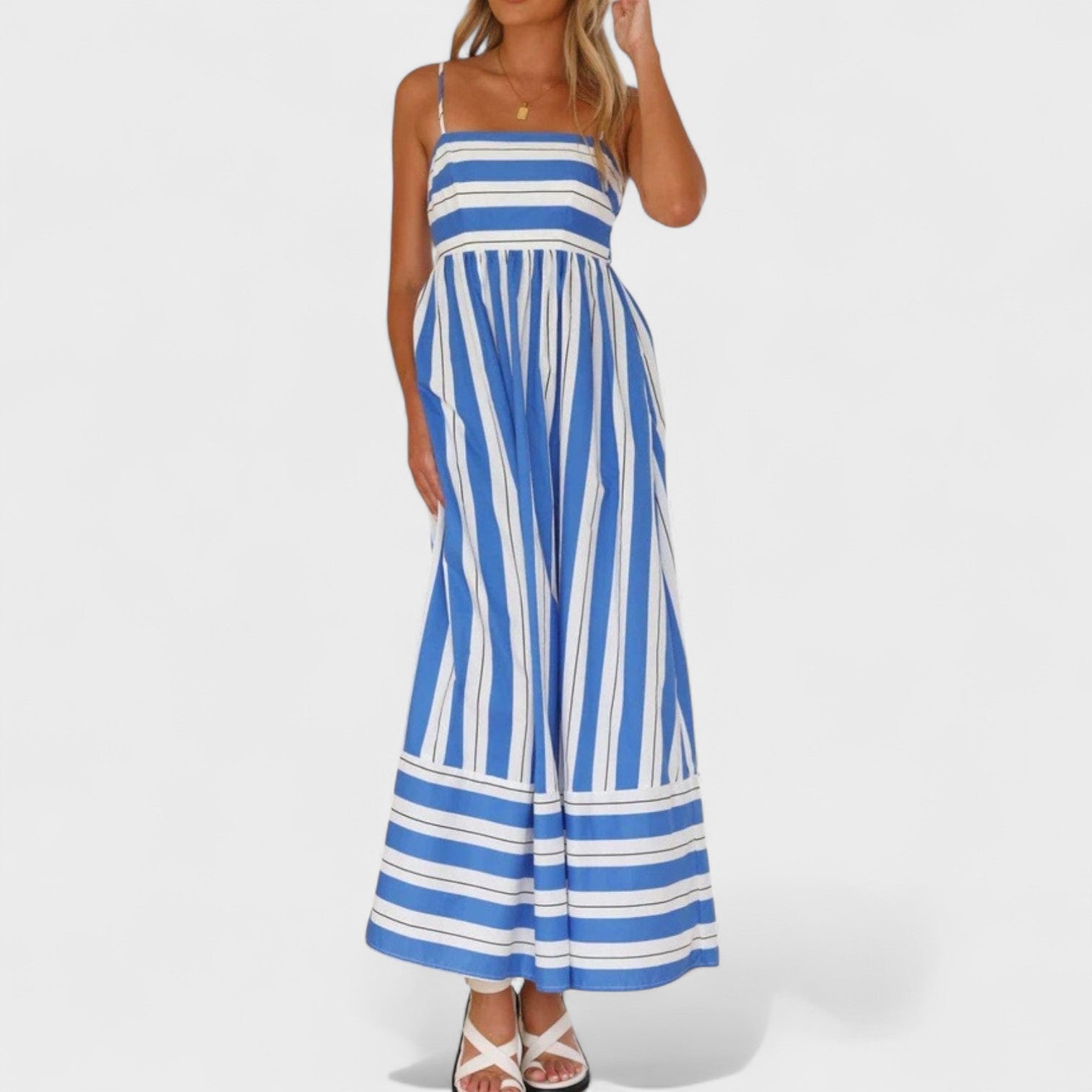 Andrea - long striped dress — view 11