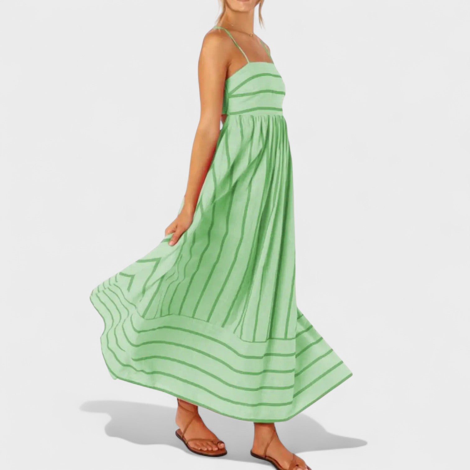 Andrea - long striped dress — view 18