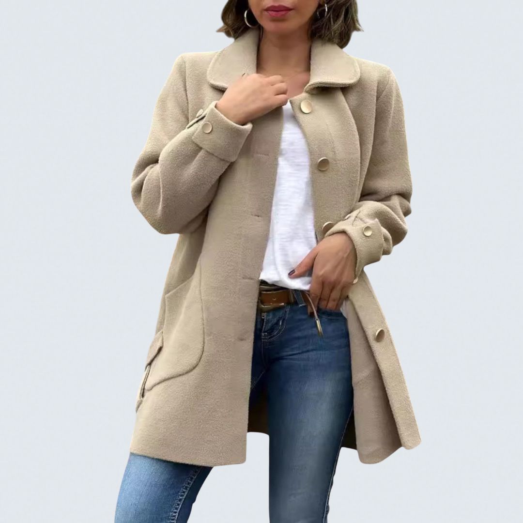 Andrea - classic button down oversized jacket — view 1