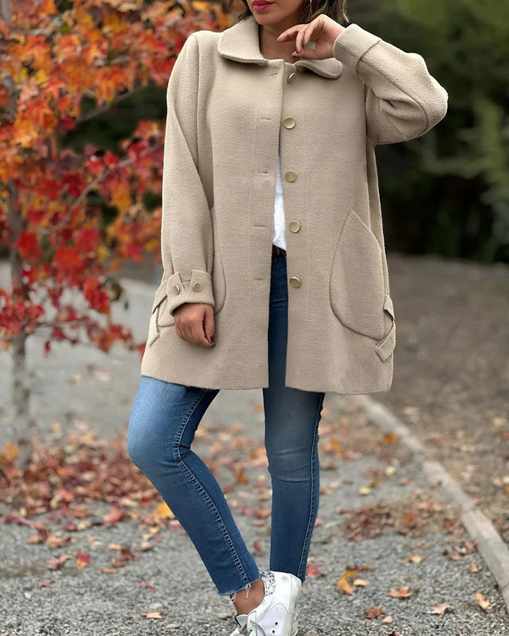 Andrea - classic button down oversized jacket — view 5