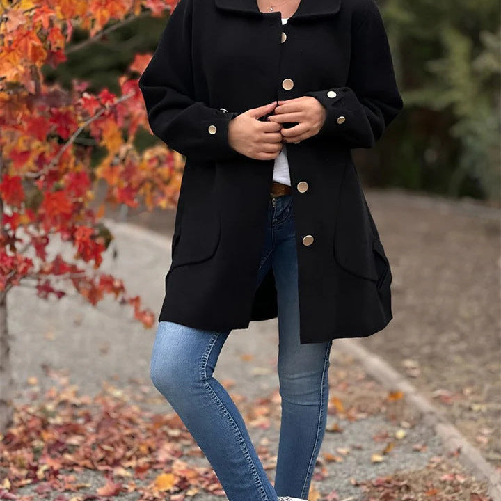 Andrea - classic button down oversized jacket — view 6